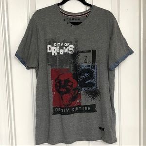 Hi-Rez Logo T-Shirt With Denim Accents